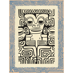 Affichette Polynésienne Classique