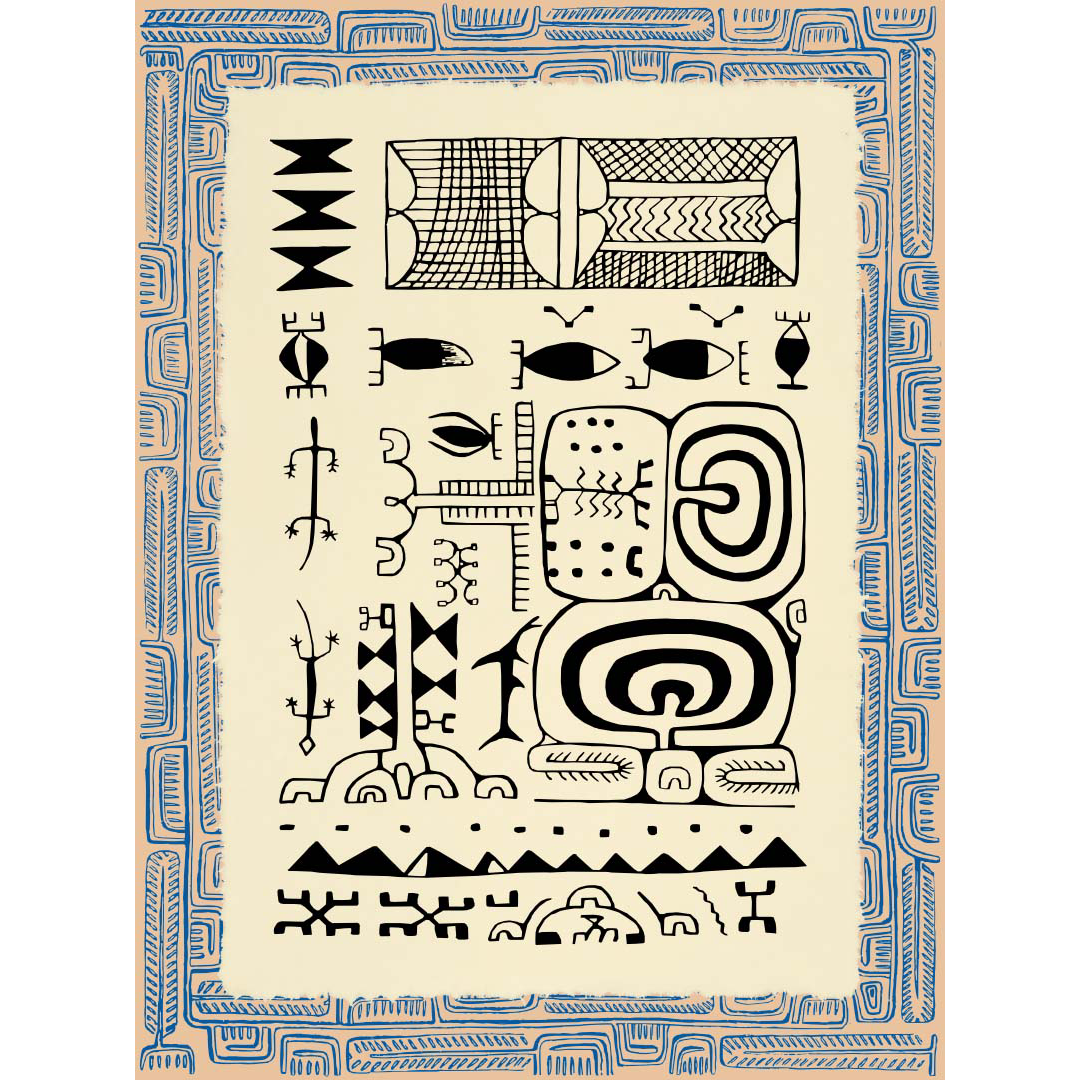 Affichette Polynésienne Classique