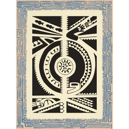 Affichette Polynésienne Classique