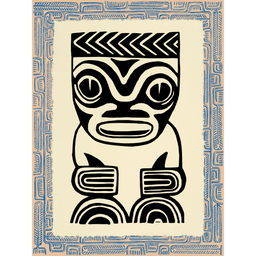 Affichette Polynésienne Classique