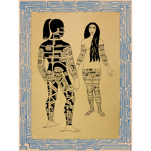 Affichette Polynésienne Classique