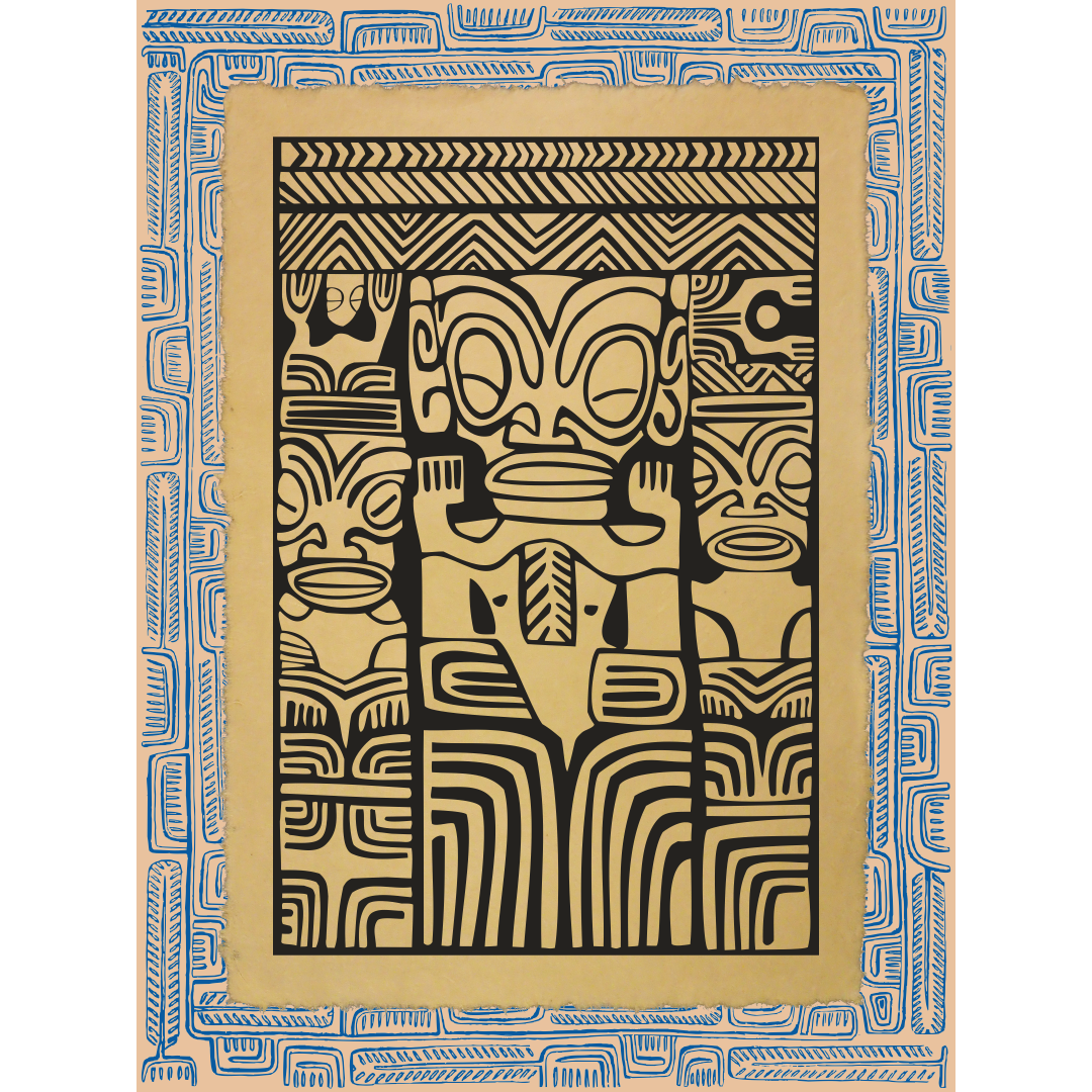 Affichette Polynésienne Classique