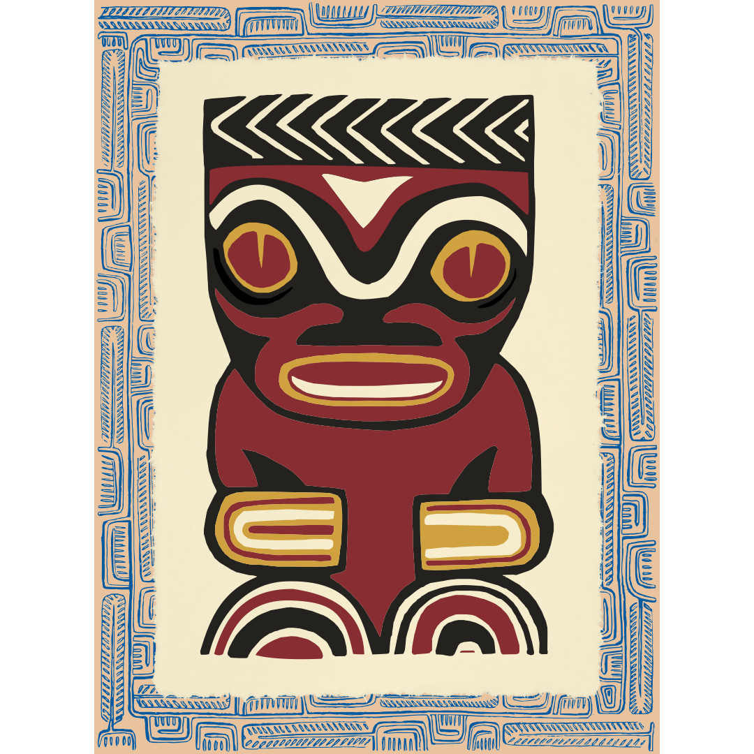 Affichette Polynésienne Classique