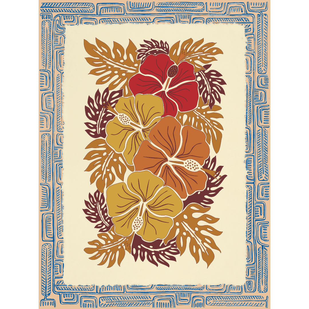 Affichette Polynésienne Classique