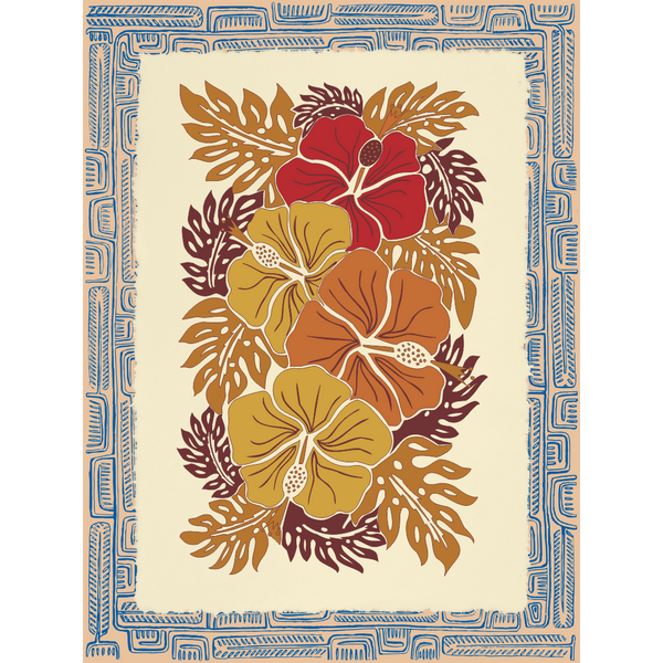 Affichette Polynésienne Classique