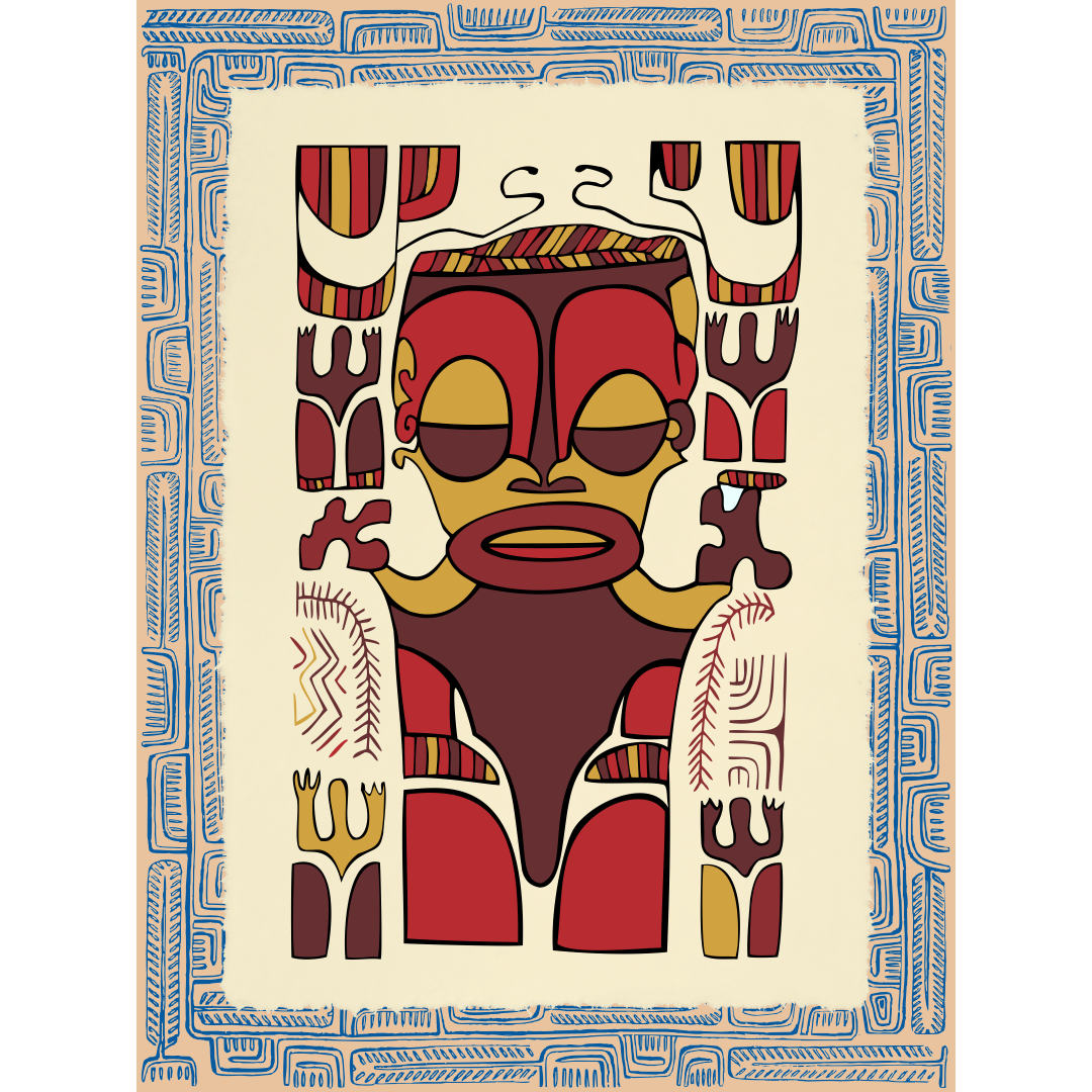 Affichette Polynésienne Classique