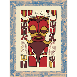 Affichette Polynésienne Classique