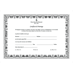 Certificat de Mariage